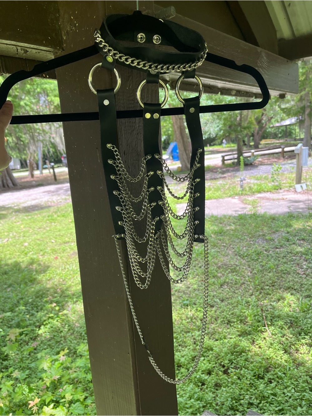 Black Chain Choker Body Harness